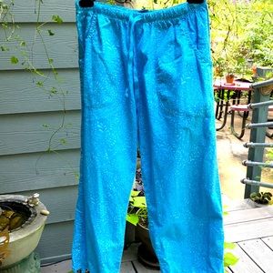 Fresh Produce Turquoise Cropped Pants